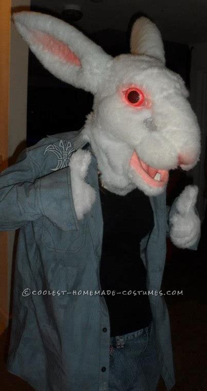 adult white rabbit costume|white bunny costume creepy.